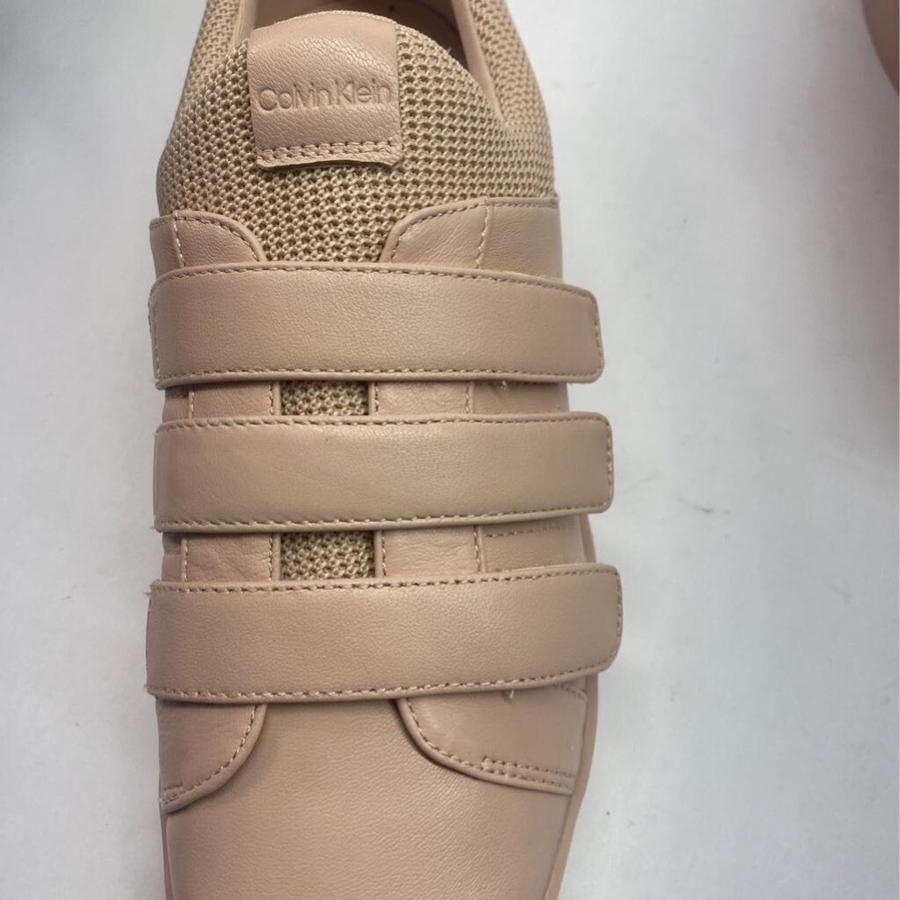 Calvin Klein Womens Irah Comfort Sneaker Dusty Pink Hook & Loop Sheer Satin 9 M - Picture 9 of 12